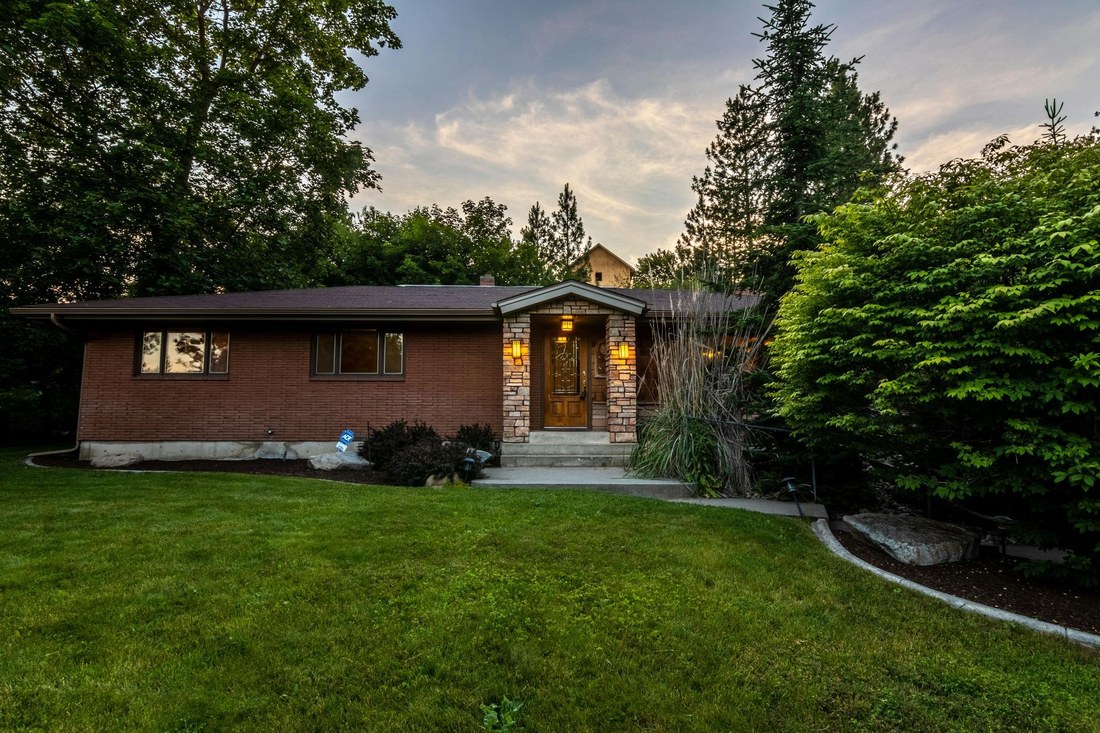 House exterior at dusk